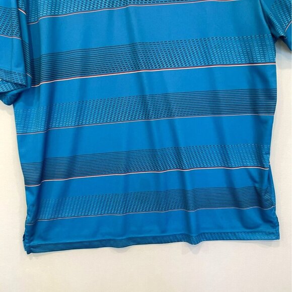 Grand Slam Performance Men's 3-Button Striped Golf Polo Shirt Size XXL in Blue - Picture 4 of 13